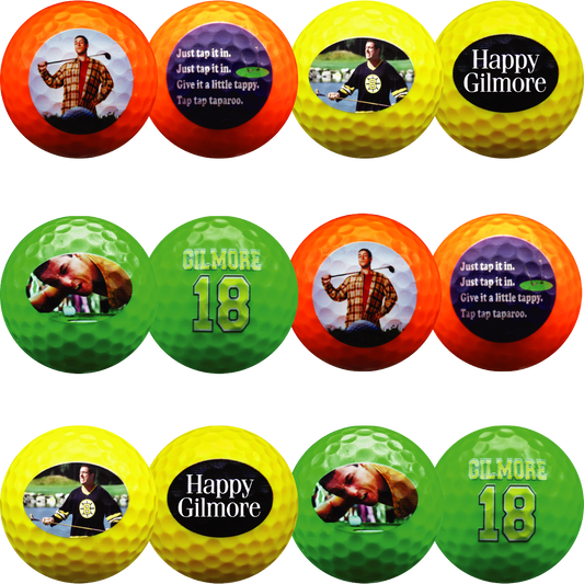 New Novelty Deluxe Happy Gilmore Mix of Golf Balls