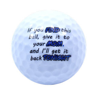 New Novelty Deluxe Golf Humor 2 Mix of Golf Balls