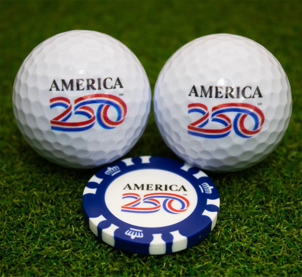 America A250 2 Ball Poker Chip Marker Set