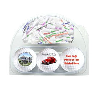 New Novelty Customizable Set - 3 Balls and 20 Imprinted Tees