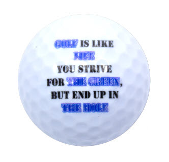 New Novelty Deluxe Golf Humor 2 Mix of Golf Balls