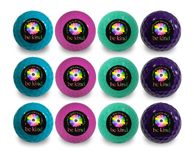 New Novelty Be Kind Color Mix of Golf Balls