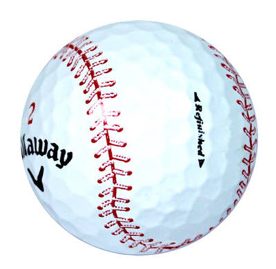 Callaway Chrome Soft Baseball Refinished Golf Balls