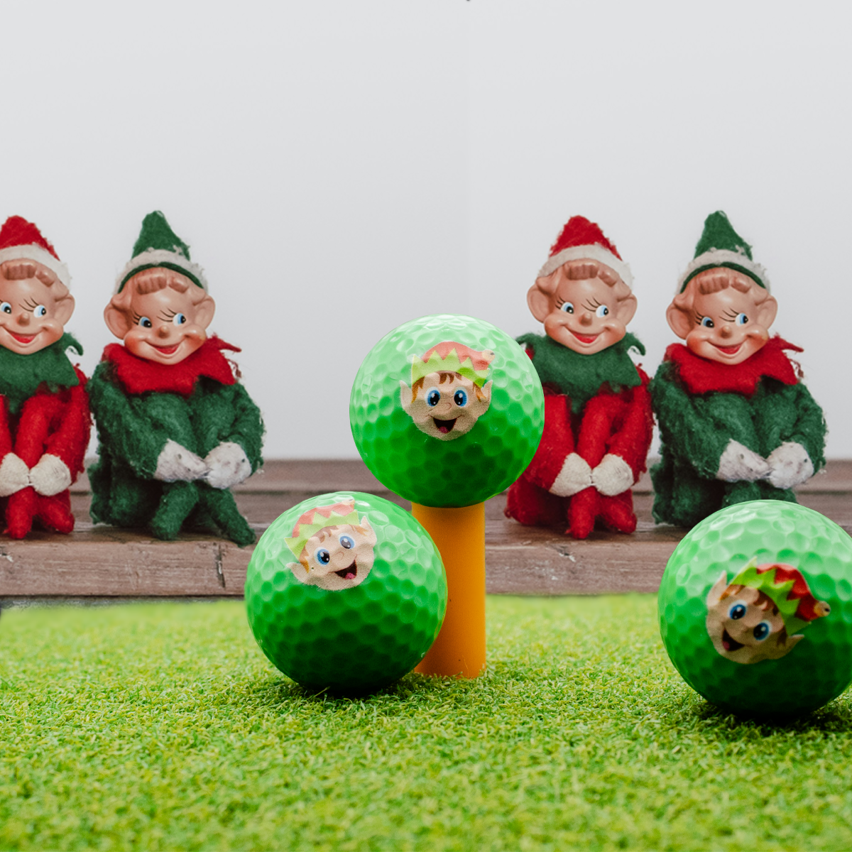 New Novelty Christmas Elf Golf Balls