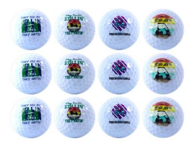 New Novelty Deluxe Golf Cart Par-Tee Mix of Golf Balls
