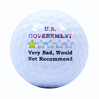 New Novelty Govt Star Rating Golf Balls