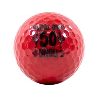 New Novelty Deluxe Happy 50th Birthday Red Mix of Golf Balls