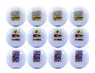 New Novelty Deluxe I Drink and I Golf Mix of Golf Balls
