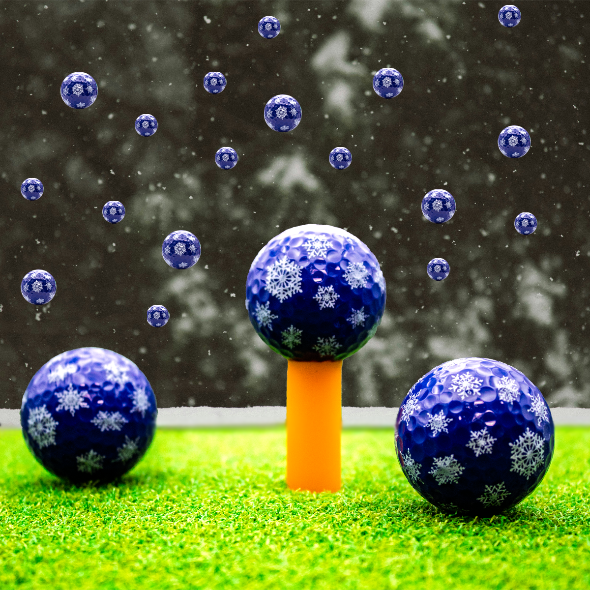 New Novelty Snowflakes Golf Balls