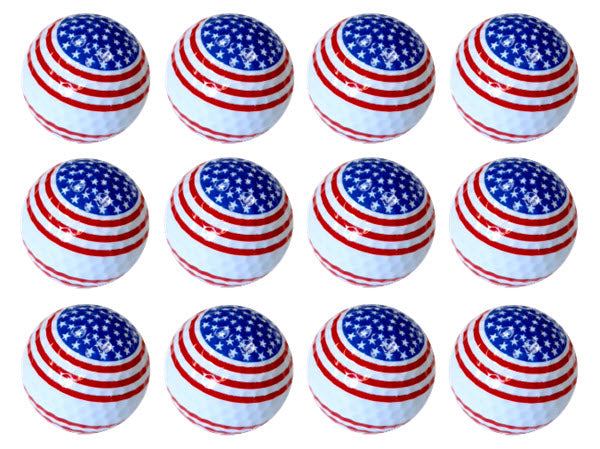 New Novelty Stars and Stripes Golf Balls