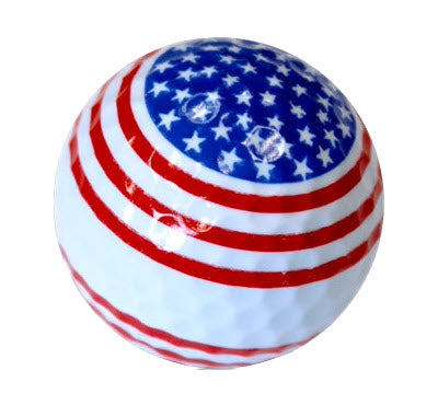 New Novelty Stars and Stripes Golf Balls