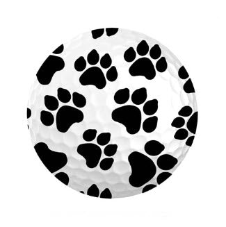 New Novelty Paw Print Golf Balls