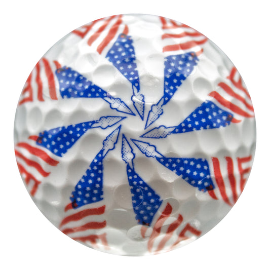New Novelty Pinwheel Flag Golf Balls