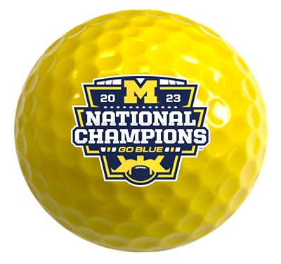 New Novelty Michigan National Champions Tri-Color Mix of Golf Balls