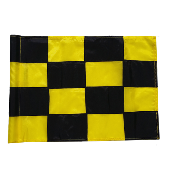 Yellow and Black 14" x 19" Checkered Flag