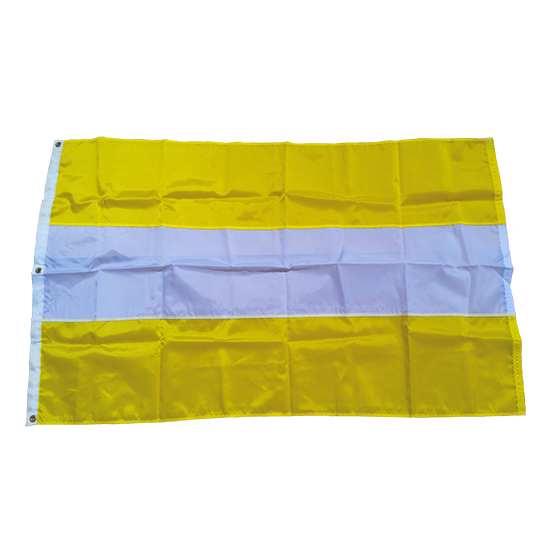 Yellow and White Stripe Flag (56.5in x 36in)