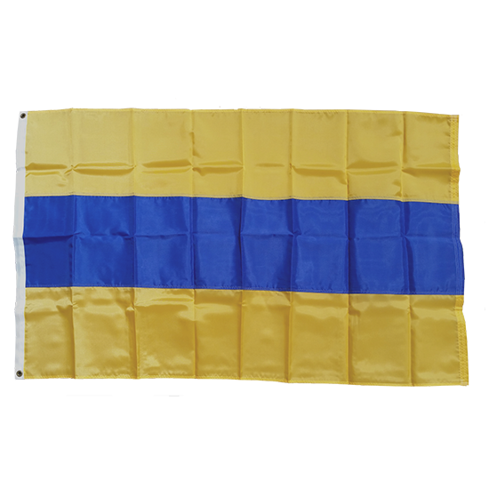 Yellow with Blue Stripe Flag (56.5in x 36in)