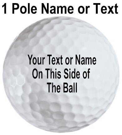 Text on 1 Dozen White Standard 1 Pole Imprint