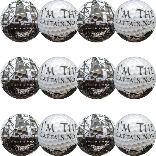 New Novelty I'm the Captain Now Golf Balls