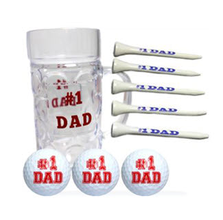 New Novelty #1 Dad Golf Balls, Tees and Mug Set
