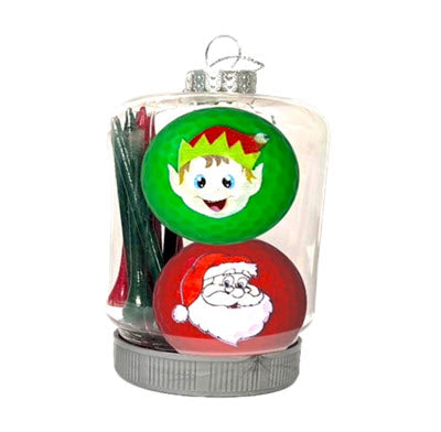 New Novelty Santa and Elf Golf Balls and 10 Tees