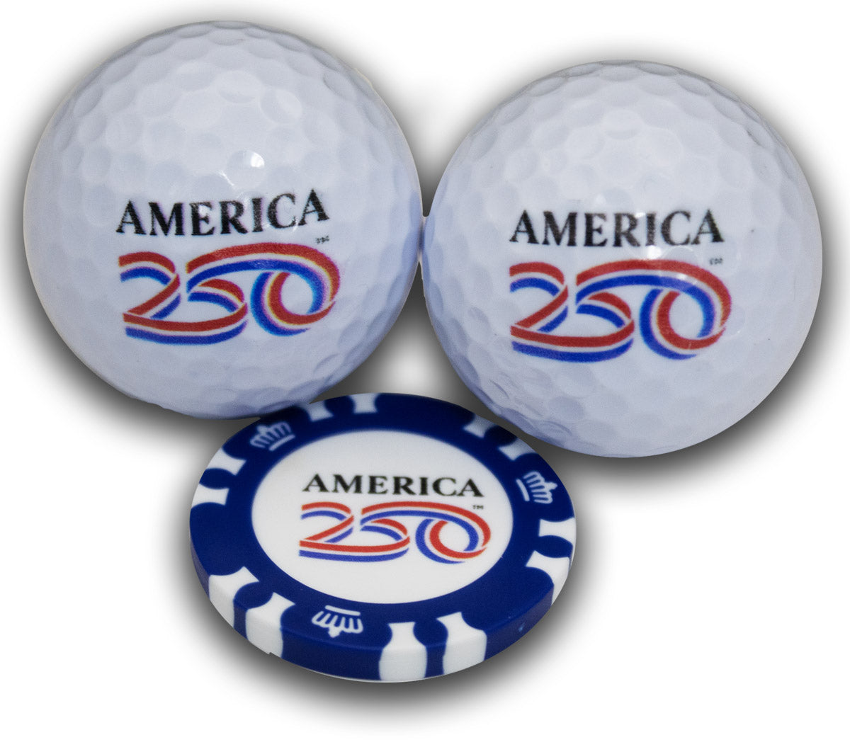 America A250 2 Ball Poker Chip Marker Set