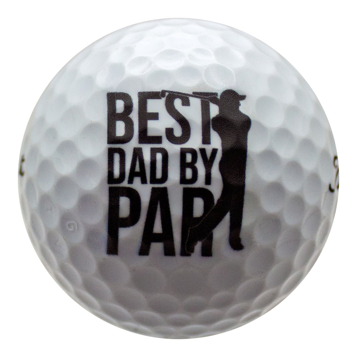 Best Dad By Par Golf Gift Set Plus T-Shirt – Premium Tru Feel Golf Balls, Tees & Keepsakes
