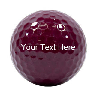 Customized Burgundy Golf Balls