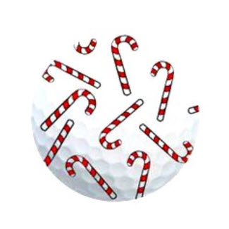 New Novelty Christmas Candy Cane Golf Balls