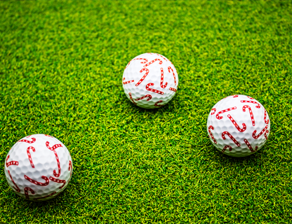 New Novelty Christmas Candy Cane Golf Balls