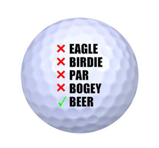 New Novelty Golf Checklist Golf Balls