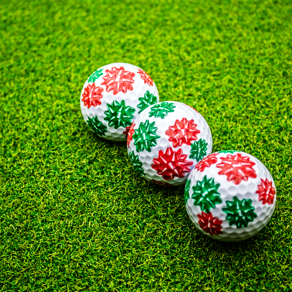New Novelty Christmas Bows Golf Balls
