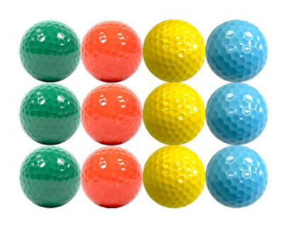 Blank Spring Color Mix of Golf Balls - New