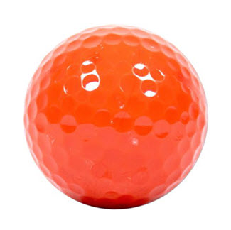 Blank Dark Orange Golf Balls - New