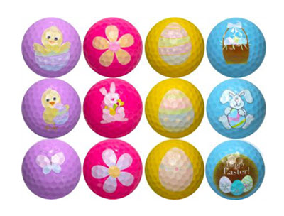 New Novelty Deluxe Easter Mix of Golf Balls