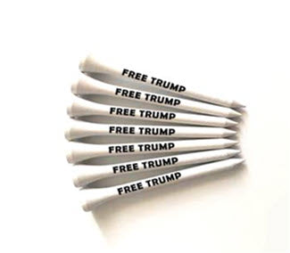 New Novelty FREE TRUMP Golf Balls and Tees Set