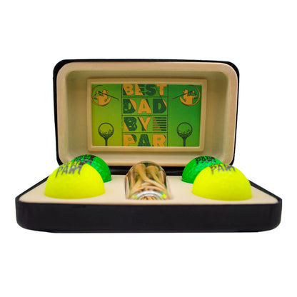 Best Dad By Par Golf Gift Set – Premium Novelty Golf Balls, Tees & Keepsakes