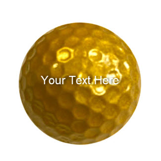 Customized Gold Golf Balls