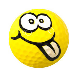 New Novelty Goofy Face Golf Balls