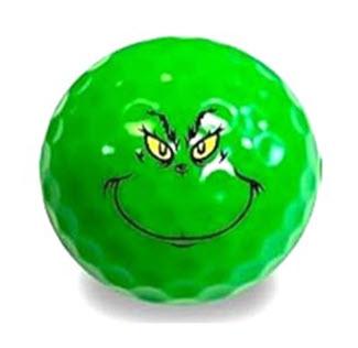 New Novelty Grinch Face Golf Balls