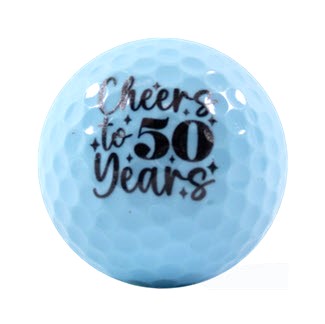 New Novelty Deluxe Happy 50th Birthday Blue Mix of Golf Balls