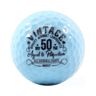 New Novelty Deluxe Happy 50th Birthday Blue Mix of Golf Balls