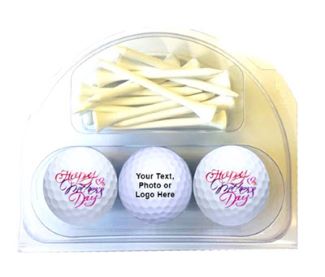 New Novelty Customized Happy Mother's Day Set - 3 Balls and 20 Imprinted Tees