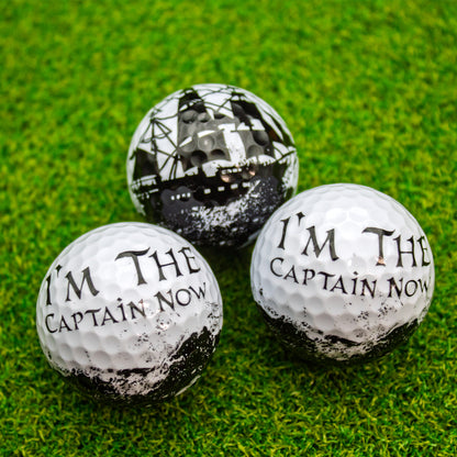 New Novelty I'm the Captain Now Golf Balls