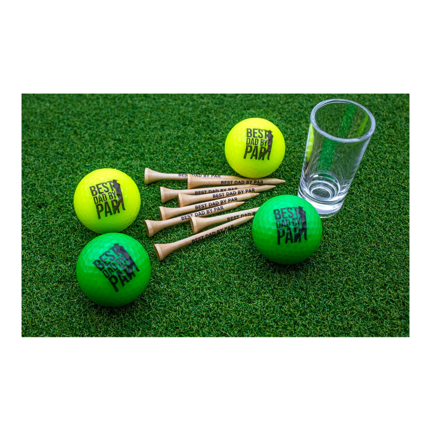 Best Dad By Par Golf Gift Set – Premium Novelty Golf Balls, Tees & Keepsakes