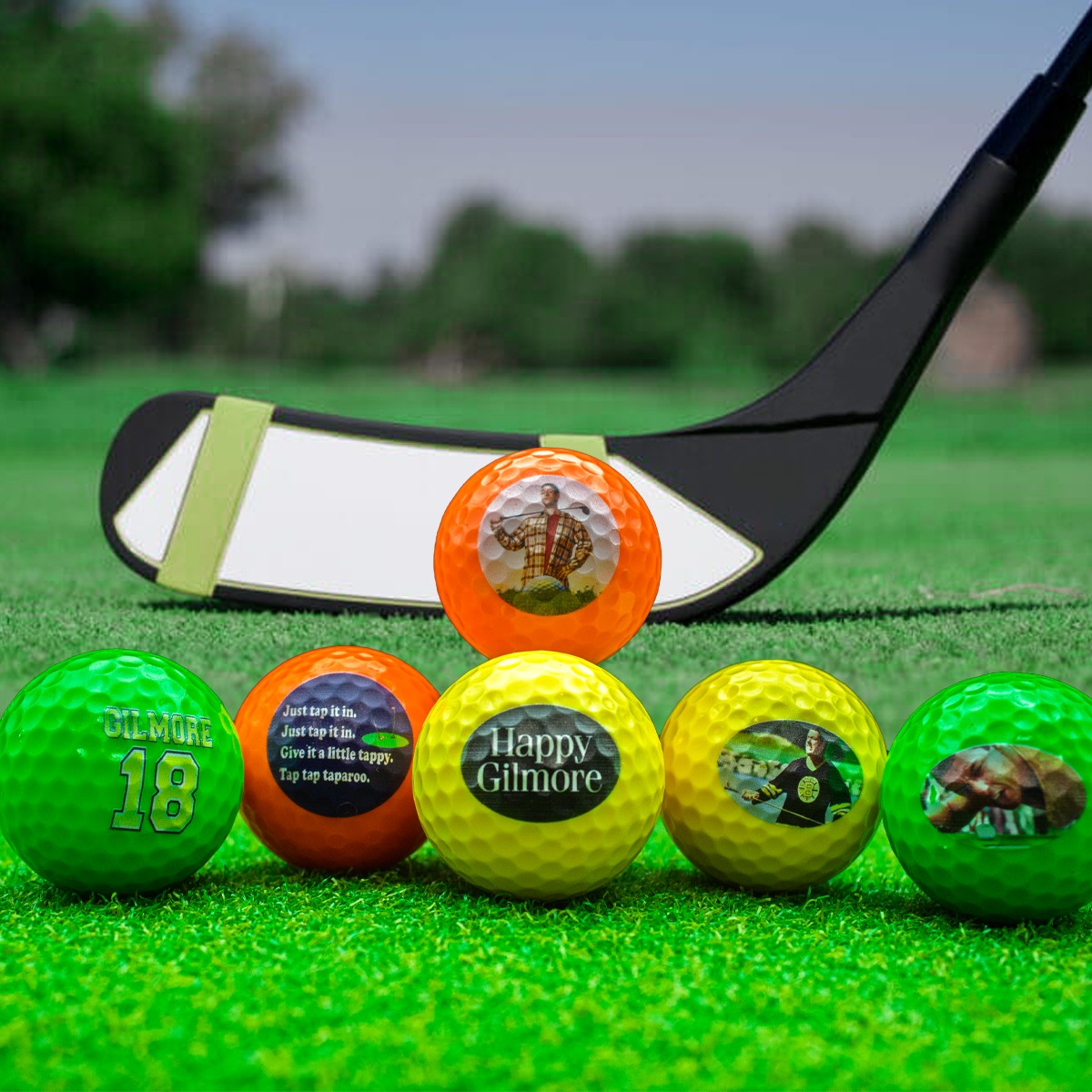 New Novelty Deluxe Happy Gilmore Mix of Golf Balls