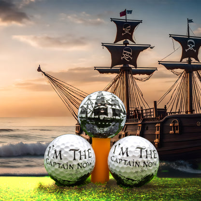 New Novelty I'm the Captain Now Golf Balls