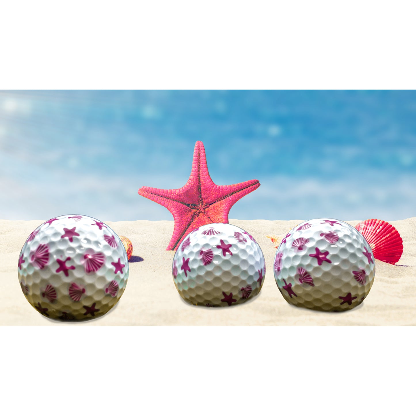 New Novelty Sea Shells Golf Balls