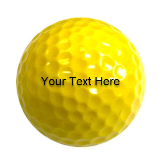 Customized Black Light Yellow Golf Balls