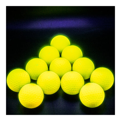 Customized Black Light Yellow Golf Balls